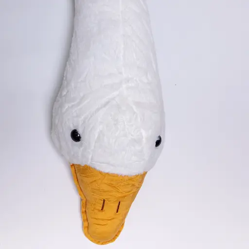 М'яка іграшка-подушка з плюшевим пледом усередині Гусак-обіймусь 135 (см) 3 в 1 Білий Colorful Home 520-6W - фото 6