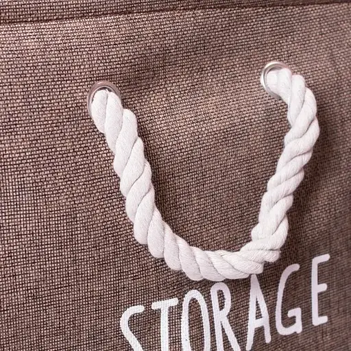 Кошик для білизни Yiwu HP-41-1 текстильний 40х33х36 см коричневий - фото 7