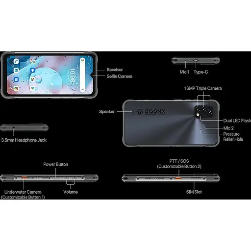 Смартфон Umidigi Bison X10S 4/32Gb grey - фото 5