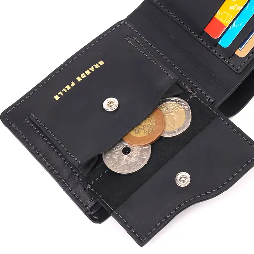 Кожаный портмоне Grande Pelle 11.5х9х2.5 см acs0023994 - фото 5