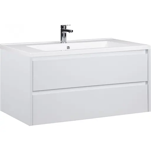 Тумба Мойдодир Marko 100-A з умивальником Cosmopolitan 100 Білий - фото 1