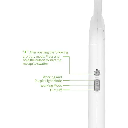 Электрическая мухобойка Epik WD-959 Rechargeable 1200mAh White [111175] - фото 4