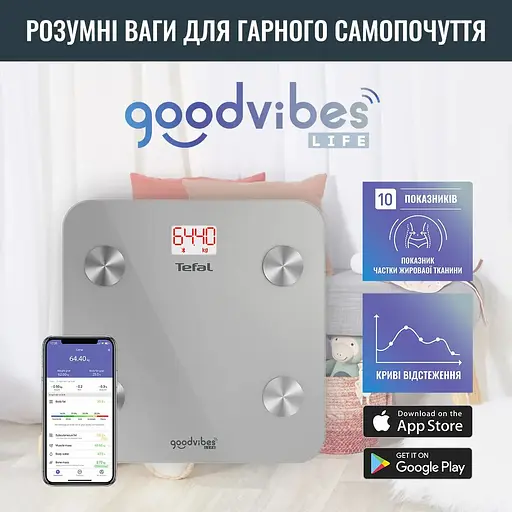 Ваги підлогові Tefal Goodvibes Life BM9600S1 (00000054478) - фото 8