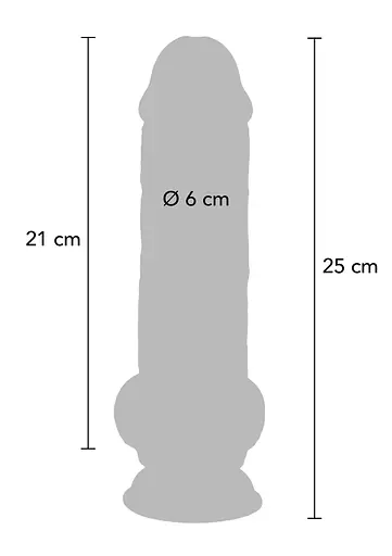Фалоімітатор Deluxe Dual Density Thick 25 см (тілесний) - фото 11