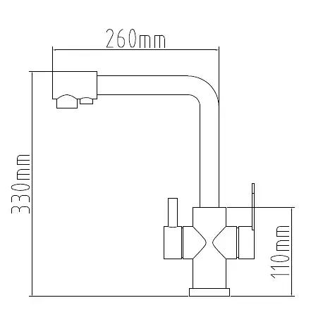 Смеситель для кухни с подключением к фильтру графитовый "Frosh" Nett FGr-33 Графит - фото 9