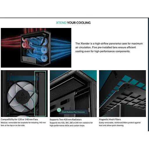 Корпус для ПК Arctic XTENDERVG B (ACPCC00016A) - фото 10