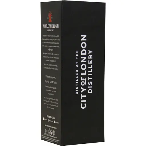Уценка. Джин Whitley Neill Original London Dry Gin 43% 0.7 л в подарочной упаковке - фото 2