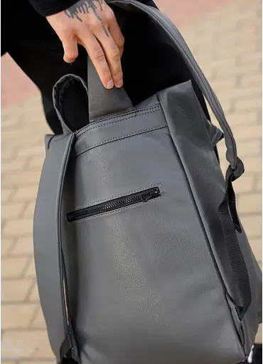 Чоловічий рюкзак Sambag ROLLTOP LZT графітовий 41 х 30 х 16 см (24208009m) - фото 5