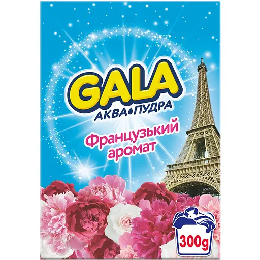 Стиральный порошок Gala Аква-Пудра Французский аромат для цветных вещей 300 г