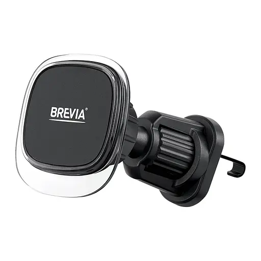 Тримач телефону автомобільний Brevia AirVent Pro СrystalMag на дефлектор, 4 магніти, чорний(48510) - фото 1