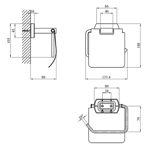 Держатель для туалетной бумаги Kroner KRP Graz - C95607 (CV025286) - фото 3