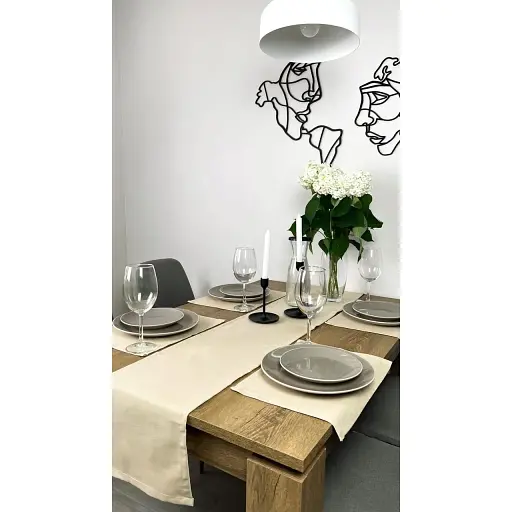 Комплект Доріжка водовідштовхувальна Бежевий однотон 240х40 см 4 шт.