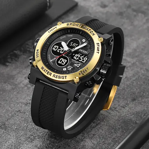 Наручний годинник чоловічий 2065BKGD Black-Gold Skmei acs0030339 - фото 3