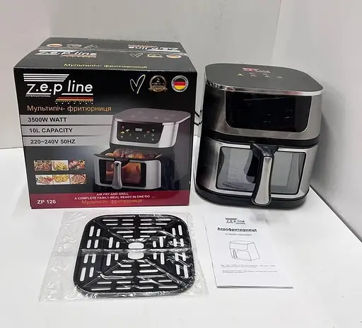 Аэрофритюрница безмасляная Zepline ZP-126 на 10л электрическая с сенсорным управлением 3500Вт - фото 7