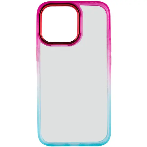 Чехол Epik TPU+PC Fresh sip series для Apple iPhone 13 Pro Max 6.7 Бирюзовый/Розовый - фото 2