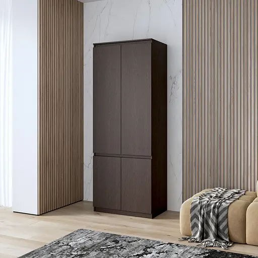 Шкаф для одежды Vays, c полками, в спальню, современный, c фасадами без ручек R-24 - фото 7