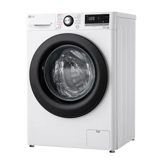 Стиральная машина LG фронтальная 7 кг 1200 A+++ 48 см дисплей пара инвертор белый - фото 5