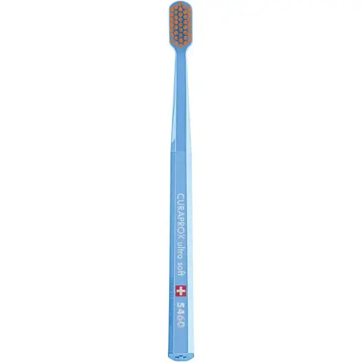 Зубная щетка Curaprox Ultra Soft 5460 светло-голубая с оранжевым