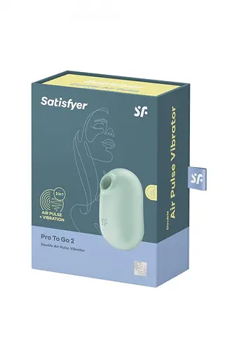 Вакуумний кліторальний стимулятор з вібрацією Satisfyer Pro To Go 2 м'ятний - фото 7