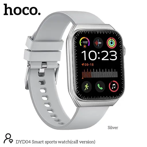 Smart sports watch Hoco DYD04 (call version) Track, HeartRate, IP68, 1.83" - фото 2
