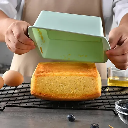 Квадратна силіконова форма для аерогрилю, духовки та мультипечі 24,5*26,5 см, A-plus Бірюзовий 87306 - фото 4