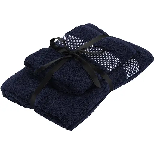 Набір рушників махрових Ardesto Holiday 50х90 см 70х140 см 2 шт. 100% бавовна синій (ART2557IN)  - фото 1
