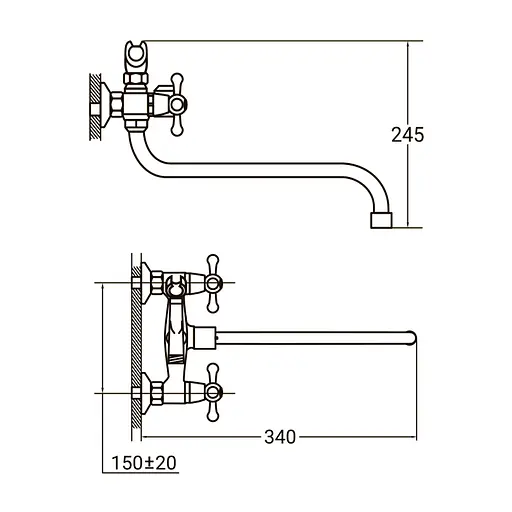 Смеситель для ванны AQUATICA 9780210 - фото 7