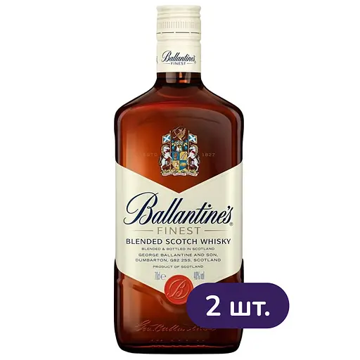 Віскі Ballantine's Finest 40% 1.4 л (2 шт. 0.7 л)