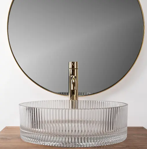 Умивальник Rea Ingrid transparent 40 накладний REA-U0278, Прозорий - фото 4