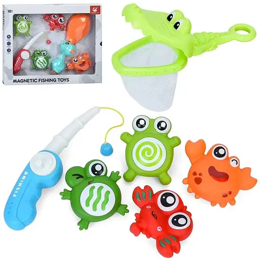 Дитячий набір для риболовлі 9037A гра з магнітом у коробці крокодил