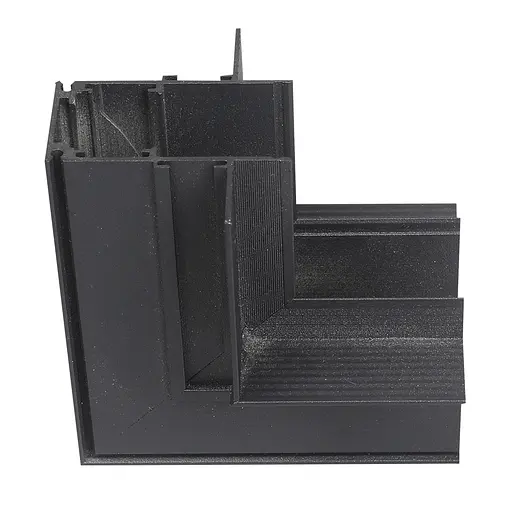 Соединитель угловой внутренний для встроенного магнитного шинопровода черный 48VDC - фото 1