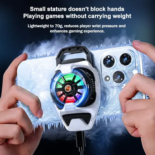 Кулер активне охолодження для телефону / планшета Memo DL22 шириною до 88 мм White (18510) - фото 6