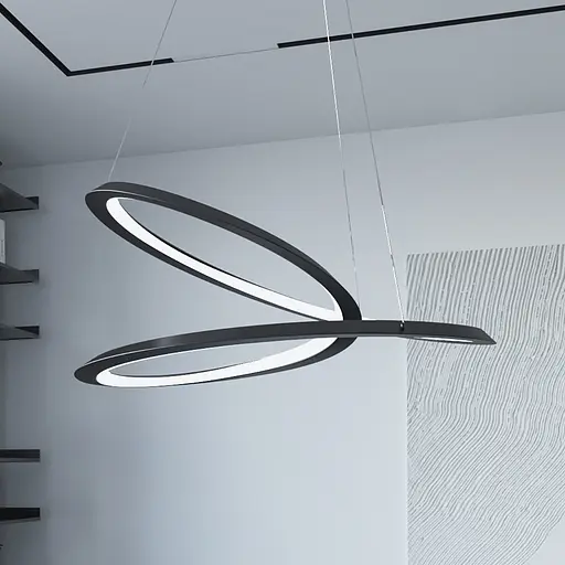 Люстра MJ-Light HELIX D800 4000K BK 12028 - фото 1