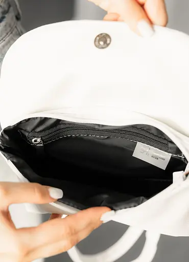 Женская сумка через плечо Sambag Rose белая 23 х 17 х 4.5 см (94200008) - фото 7