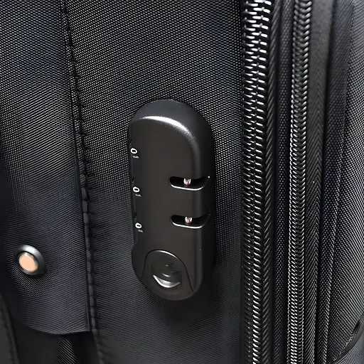 Набір тканинних валіз 3в1 з кодовим замком та телескопічною ручкою чорний (24-292) - фото 5