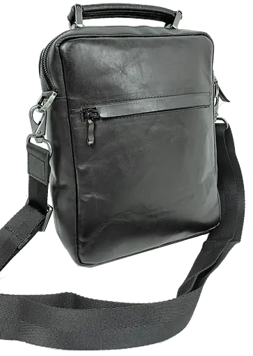 Кожаная мужская сумка, барсетка черная Mykhail Ikhtyar sum0028764 - фото 6