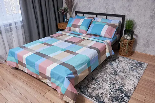 Комплект постільної білизни Moon&Star Бязь Gold Люкс Burlap King Size 220x240 наволочки 4х70х70 - фото 1