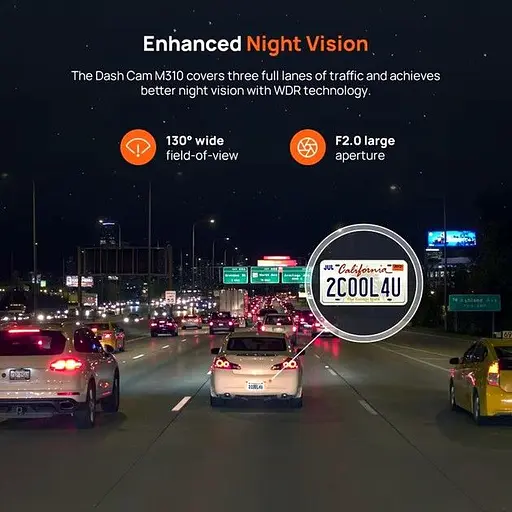 Видеорегистратор Xiaomi 70mai Dash Cam M310 Grey - фото 4