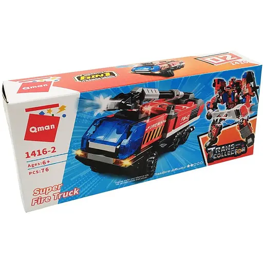 Дитячий конструктор Qman 1416 транспорт Super Fire Truck - фото 1