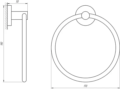 Тримач для рушника Perfect Sanitary Appliances SP 8113 Хром - фото 2