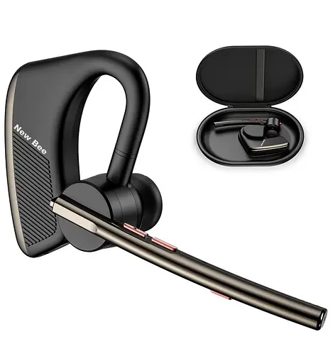 Бездротова Bluetooth гарнітура New Bee M50 з шумозаглушенням і захисним кейсом