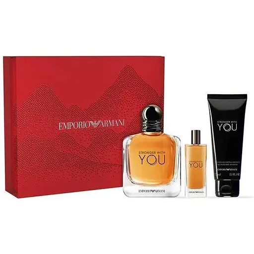 Набір Giorgio Armani Emporio Stronger With You 100 мл туалетна вода 15 мл міні 75 мл гель для душу - фото 1
