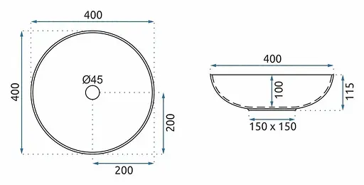 Умивальник Rea Kioto накладний з візерунком REA-U6032, Цветной - фото 6