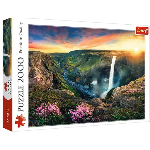 Пазл Trefl Водоспад Хауіфосс Ісландія 2000 ел. (27091) - фото 1