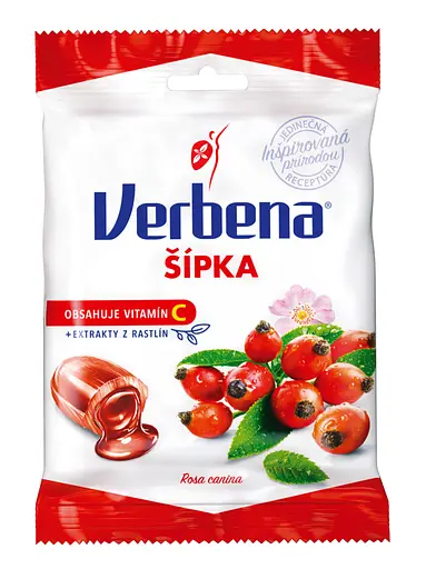 Леденцы Verbena с шиповником и витамином С 60 г