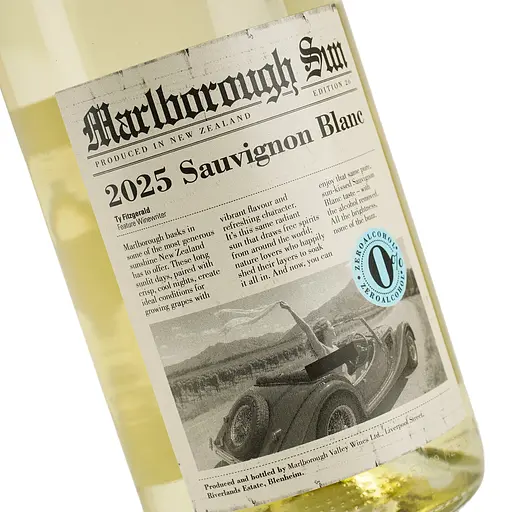 Вино деалкоголизированное полусухое белое Совиньон Блан Marlborough Sun 0% 0.75 л - фото 5