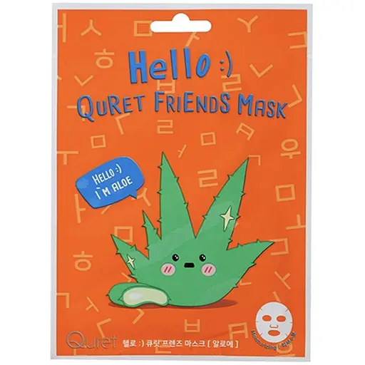 Маска для лица Quret Hello Friends алоэ 25 г - фото 1