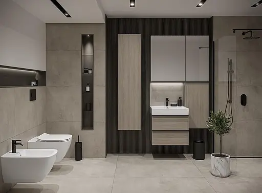 Тумба для ванної кімнати Cersanit Virgo 80 см Сірий/Хром S522-028 30412 - фото 3