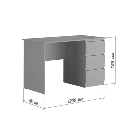 Письменный стол MebelStar Нео СК-3 120x60x75,5 см Трюфель (MBS-1220) - фото 2