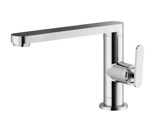 Смеситель для умывальника Kohlman Boxine Long хром низкий QB150B Хром - фото 1